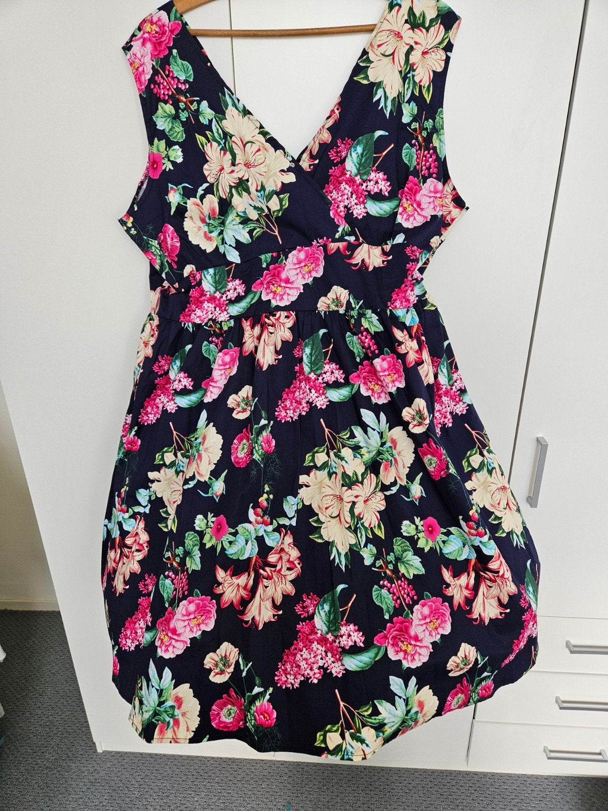 leuke zomerjurk van dun katoen.blauw,,mt xxl mt 44, Blauw, Maat 46/48 (XL) of groter, Nieuw, Ophalen of Verzenden