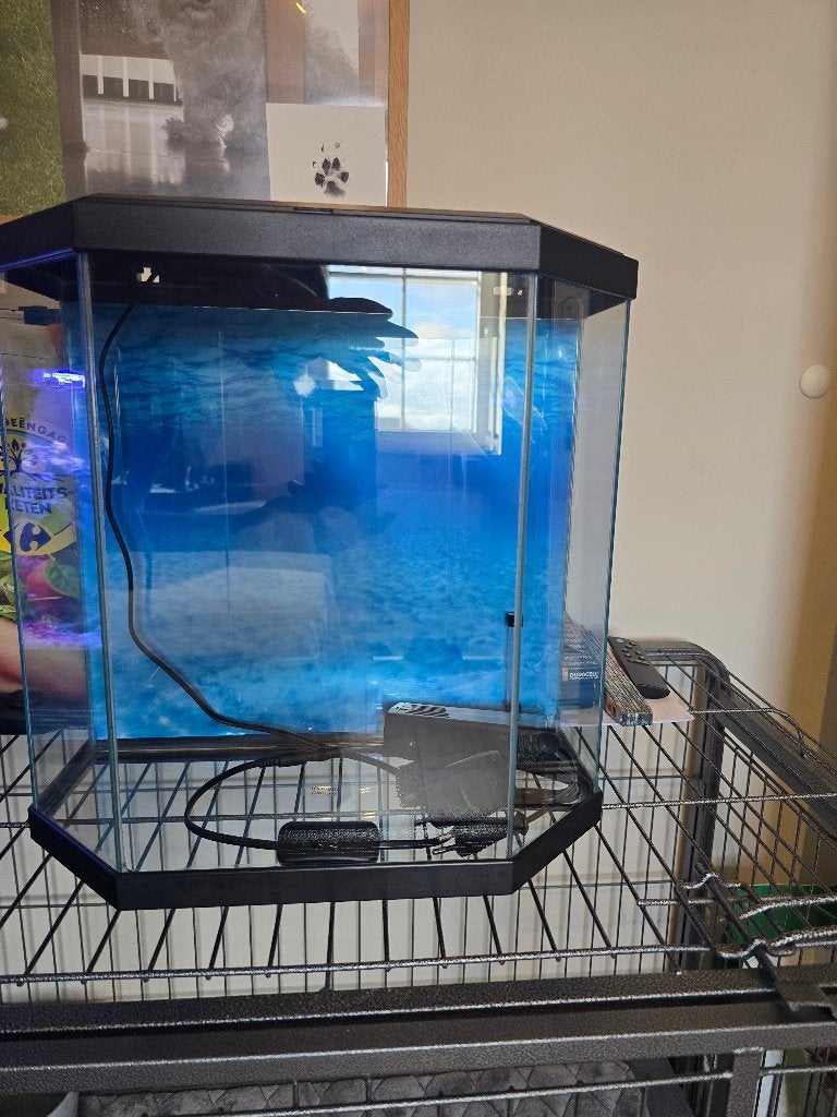 kleine aquarium 30L, Ophalen, Inclusief deksel, Gebruikt, Leeg aquarium