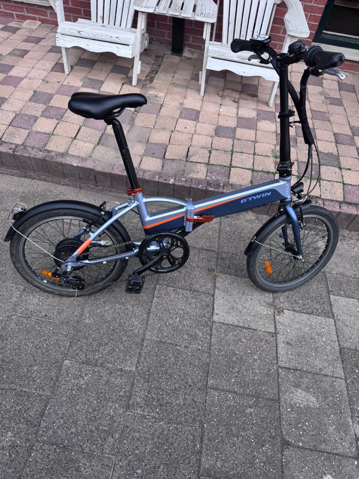 B’Twin Tilt 500E elektrische vouwfiets, Fietsen en Brommers, 20 inch of meer, Velgrem, Versnellingen, Zo goed als nieuw
