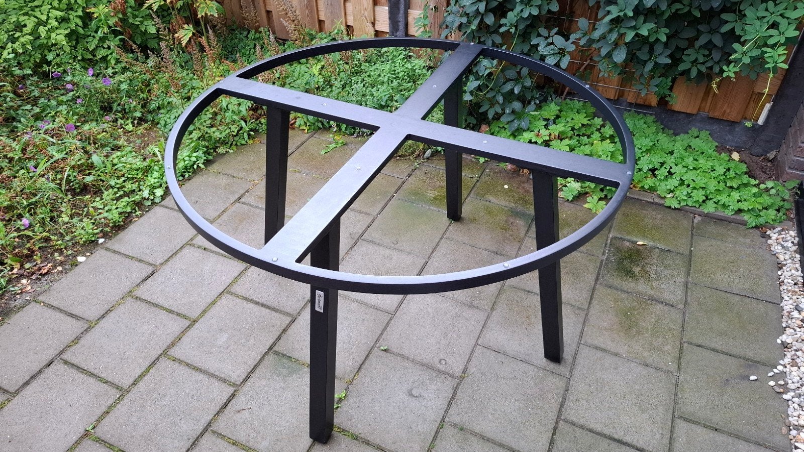 Hartman Rond Tafelonderstel Zwart Metaal 120cm, Ophalen, Gebruikt, Rond, Metaal