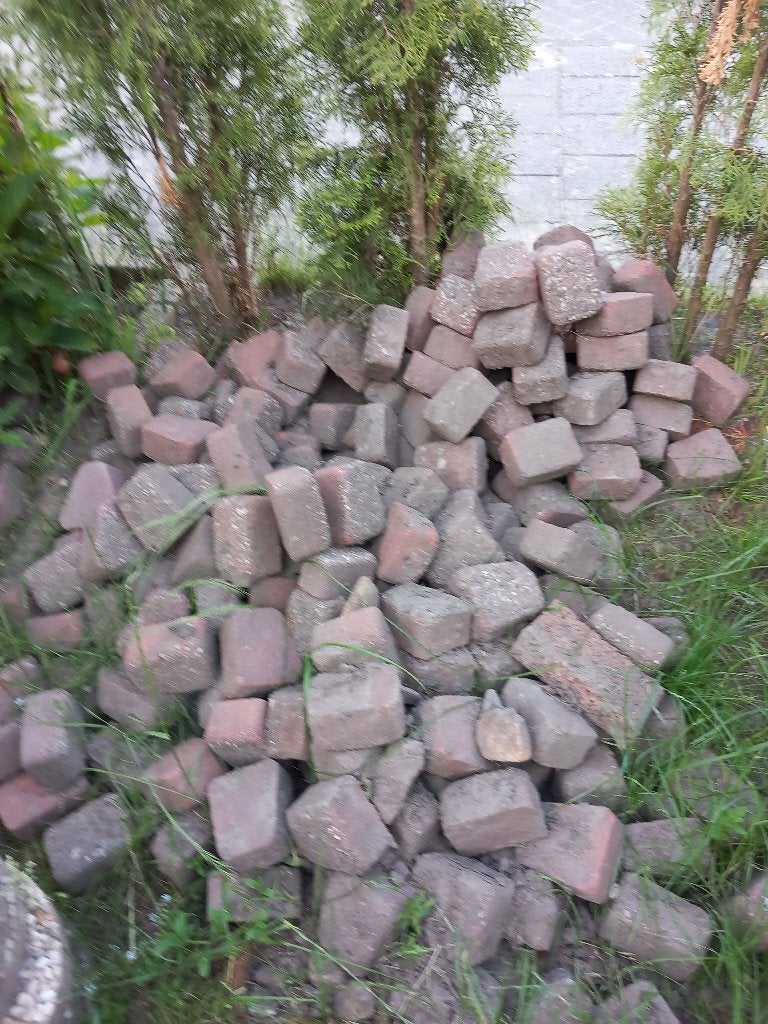 GRATIS klinkers voor een cirkel, Ophalen, Gebruikt, Beton, Klinkers