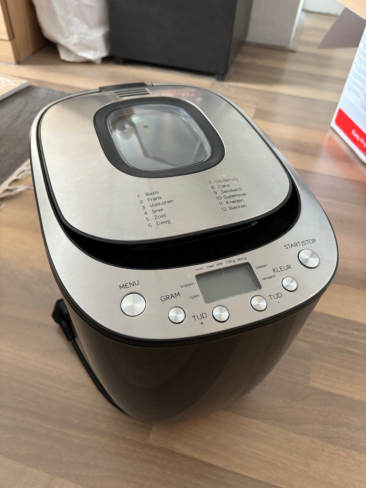 Inventum Broodbakmachine BM95, Witgoed en Apparatuur, Broodbakmachines, 800 tot 1200 gram deeg, Zo goed als nieuw, Kijkvenster