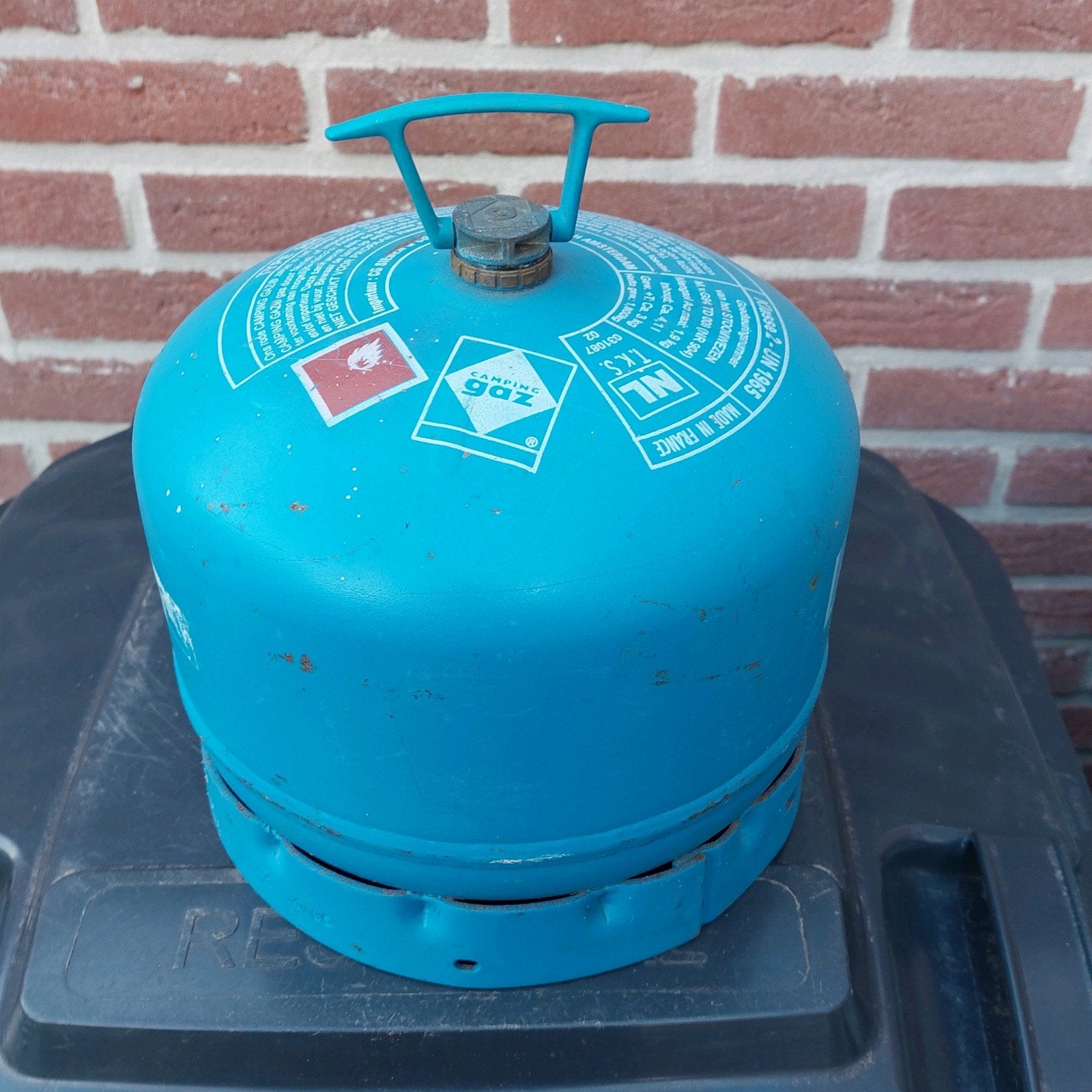 Campingaz gasfles type 904. Met ruim 1 kg gas., Caravans en Kamperen, Kampeeraccessoires, Ophalen, Gebruikt