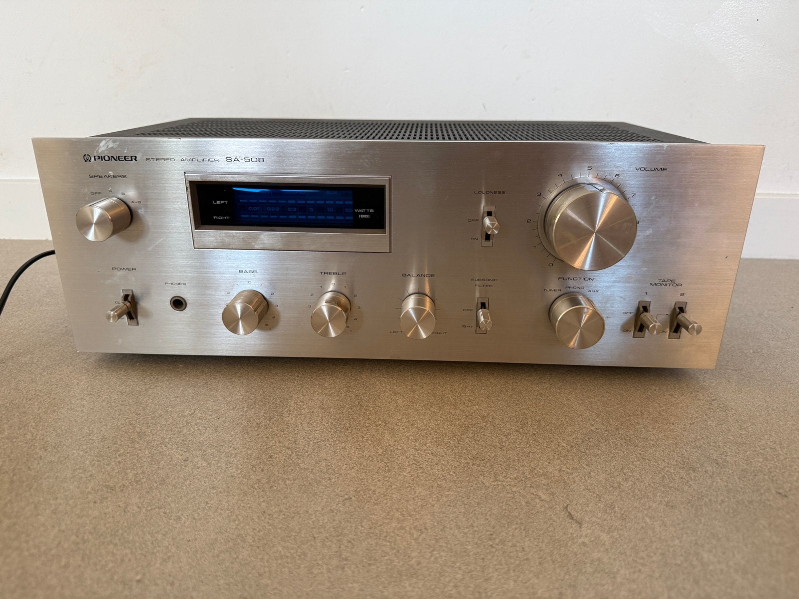 Pioneer SA-508 Vintage Stereo Versterker – Japan – ca. 1979, Audio, Tv en Foto, Versterkers en Receivers, Ophalen of Verzenden
