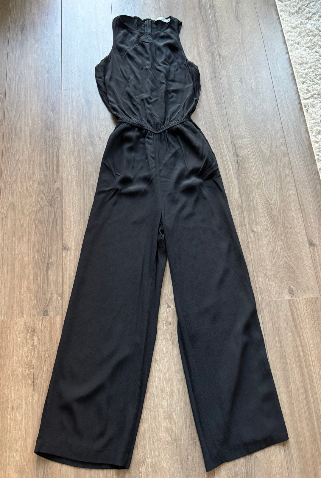 Zwarte viscose jumpsuit, Costes, maat 34, Kleding | Dames, Ophalen, Zo goed als nieuw, Maat 34 (XS) of kleiner, Zwart