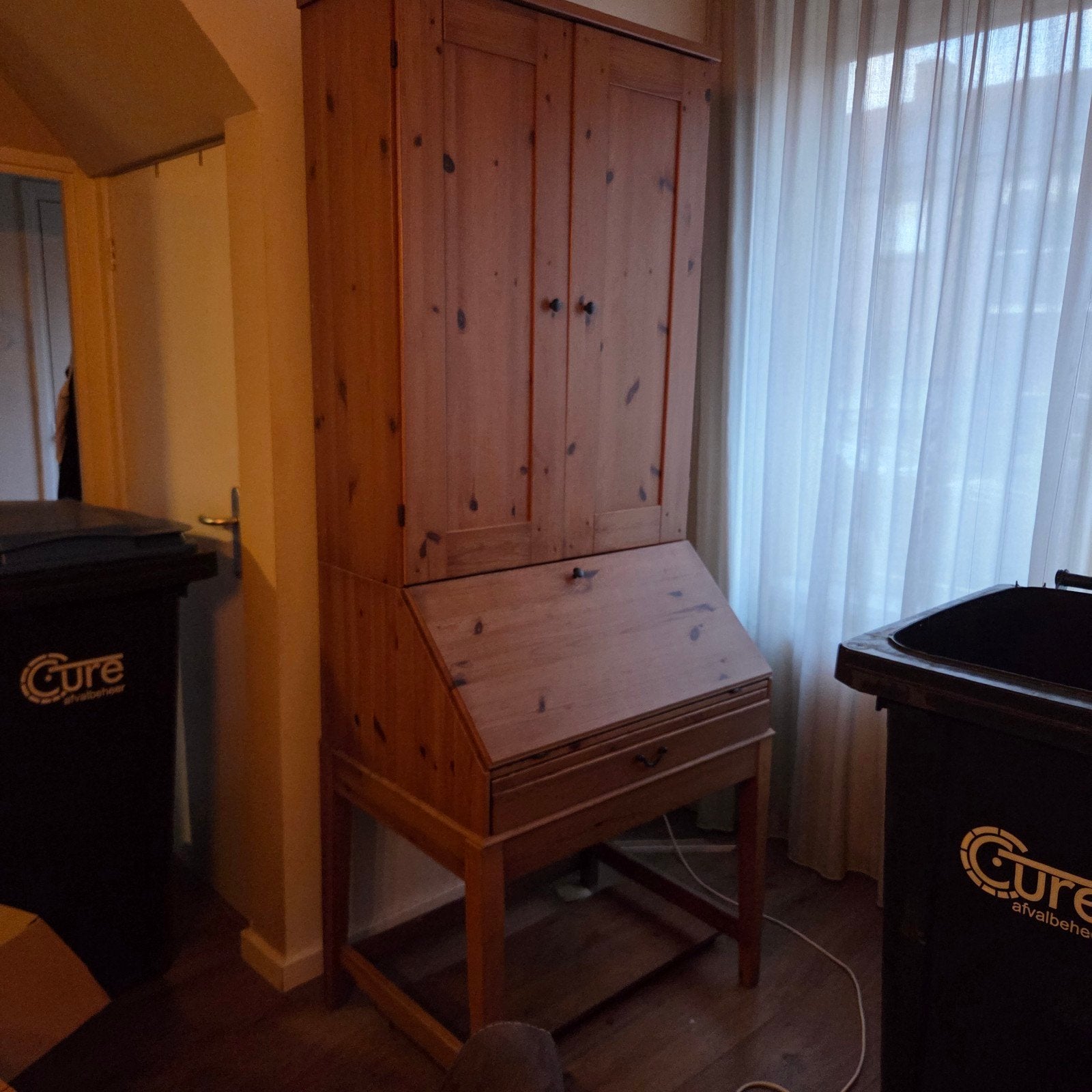 Computermeubel / Bureau - 207x82x58 cm - Gebruikt, Ophalen, Gebruikt, 70 tot 120 cm, 170 cm of meer
