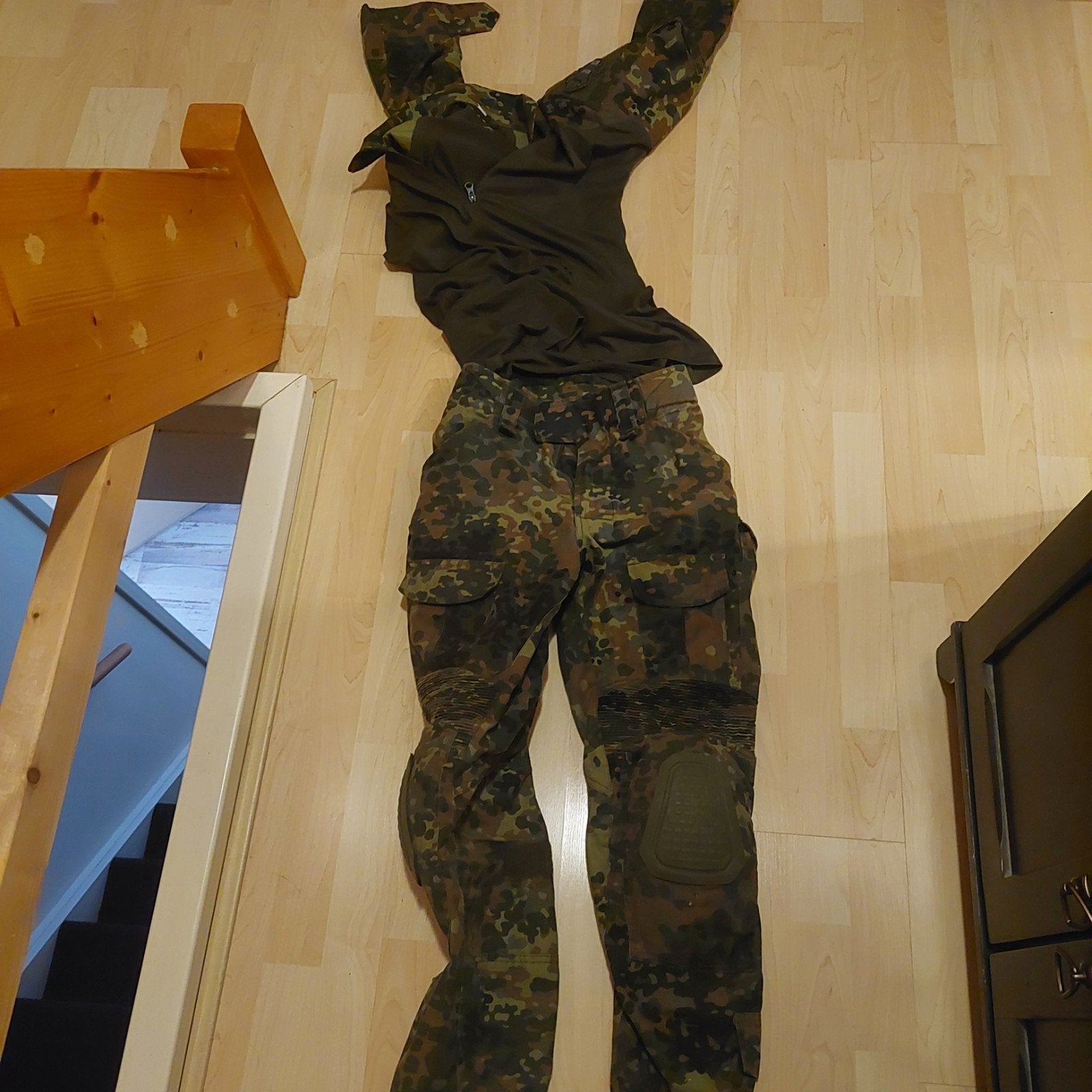 flecktarn broek+shirt voor airsoft, Ophalen, Zo goed als nieuw