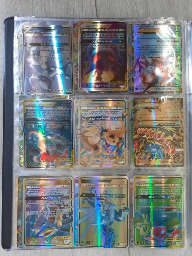 Pokémon GX/EX/V/VMAX kaarten, Ophalen of Verzenden, Gebruikt, Meerdere kaarten, Foil