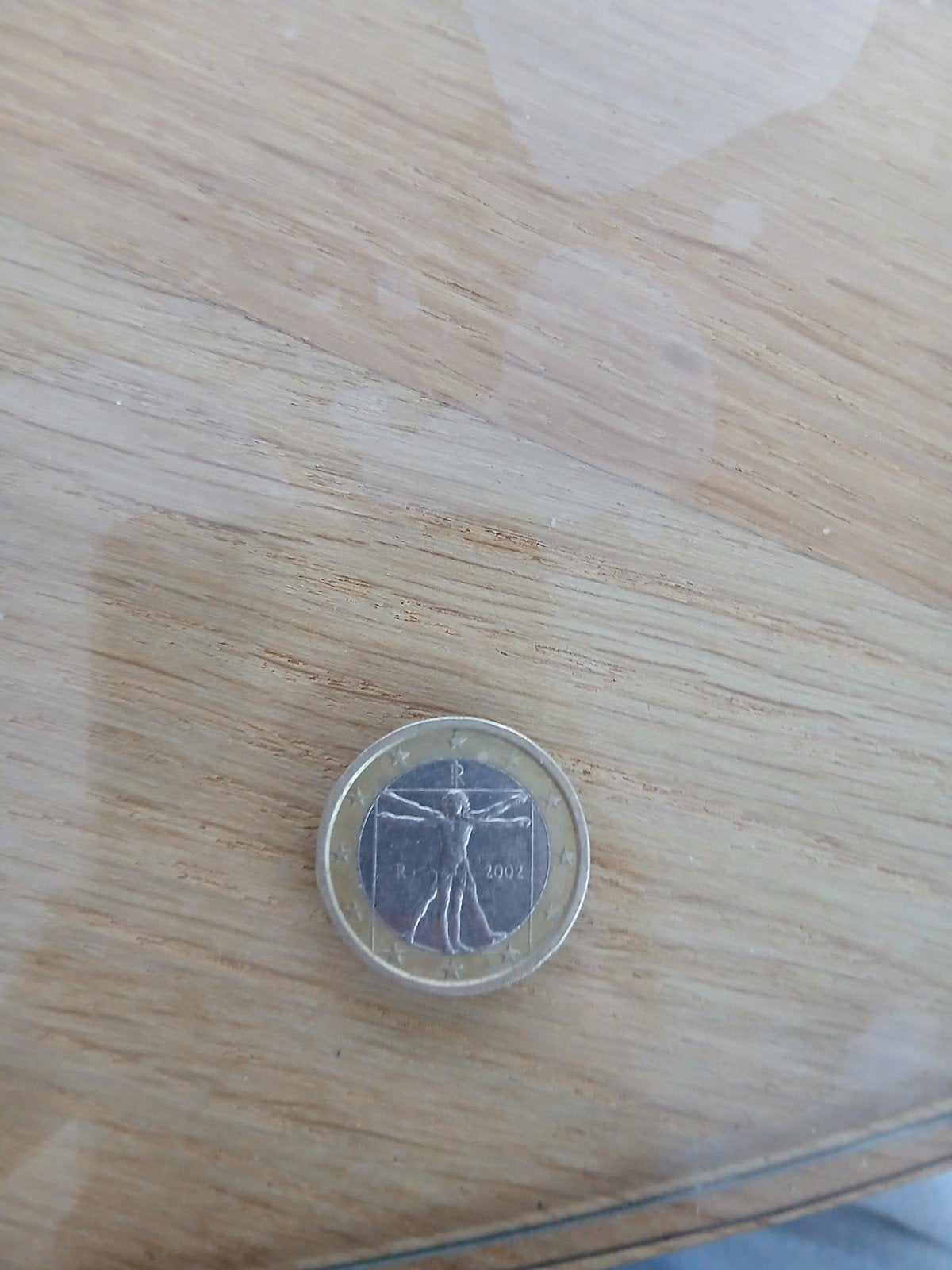 Italiaanse 1 Euro munt 2002 - Vitruviusman, Ophalen of Verzenden, Italië, 1 euro, Losse munt