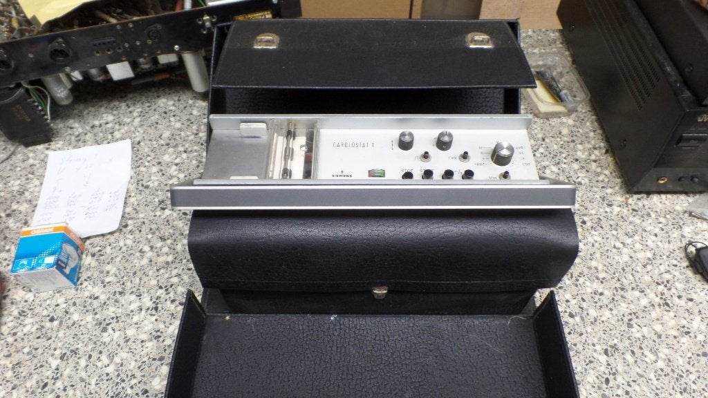 ECG recorder, SIEMENS, CARDIOSTAT-T, Vintage 1978-(#9224), Ophalen of Verzenden