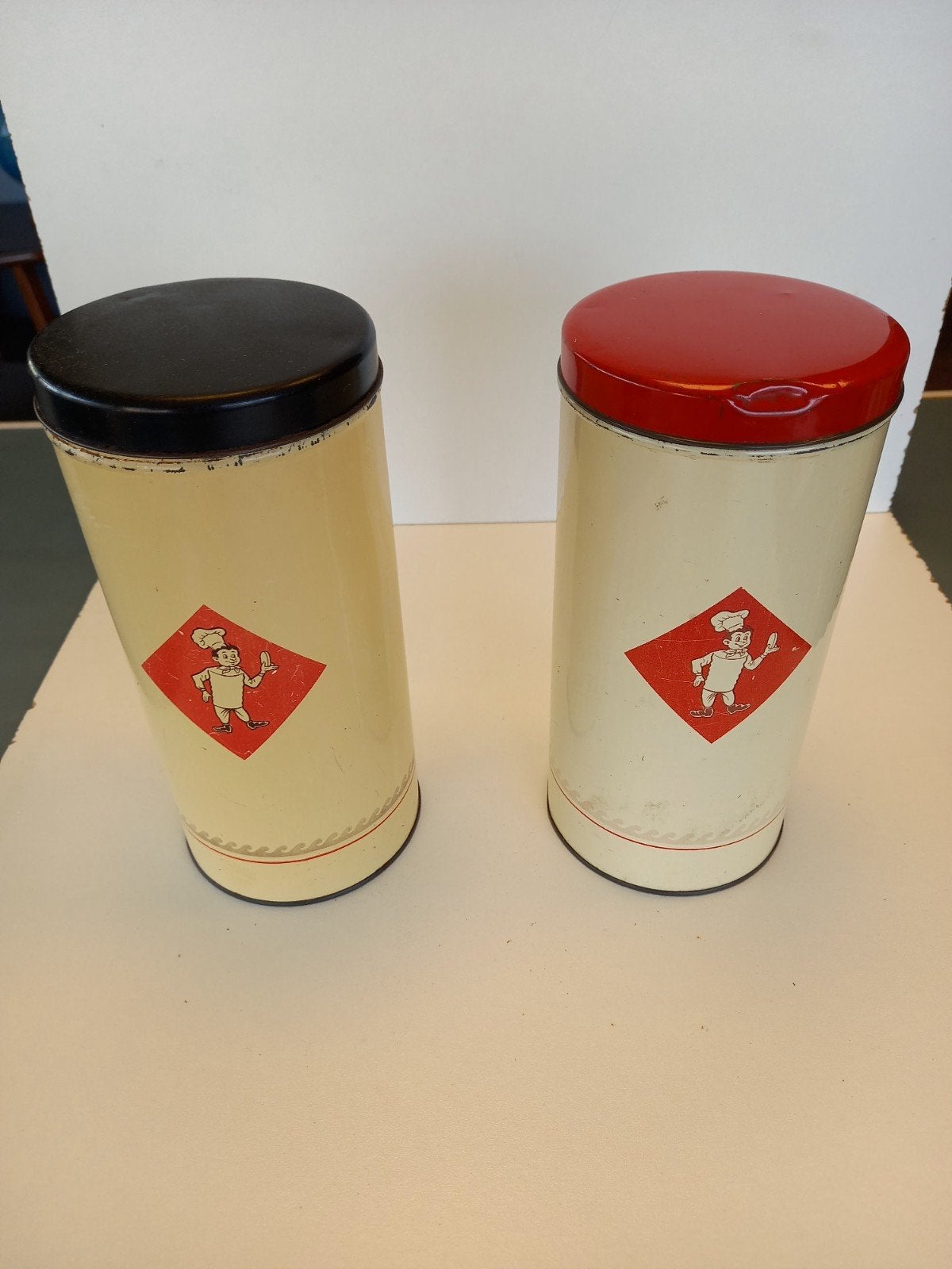 2 originele bolletje beschuit blikken., Ophalen of Verzenden, Gebruikt, Overige, Bolletje