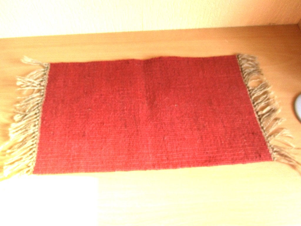 Sierkleedje - tafelloper - kleedje. Rood Sisal, Overige materialen, 56 cm, Ophalen of Verzenden, Zo goed als nieuw