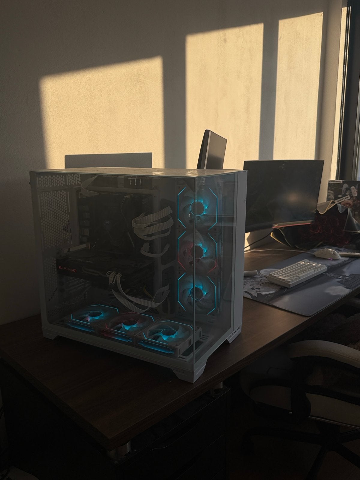 Game PC – Lian Li O11 Vision White | RX 5700 XT | 16GB RAM, Ophalen, Zo goed als nieuw, Gaming, HDD