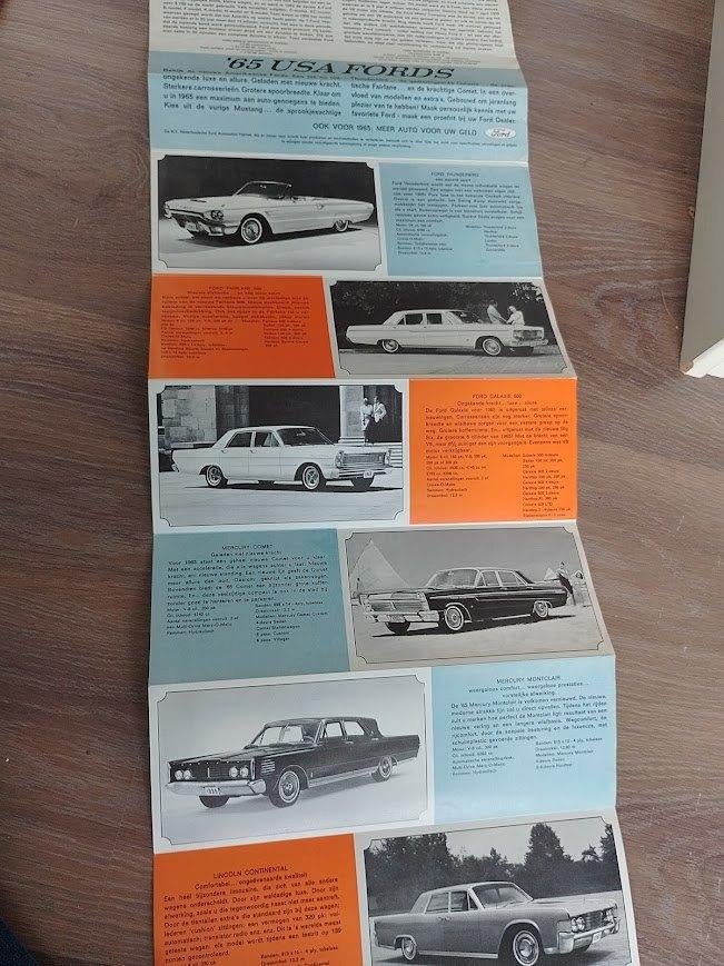 Ford 1965 autofolder, 60 jaar Ford, Engels,Duits,Amerikaan, Ophalen of Verzenden, Zo goed als nieuw, Ford