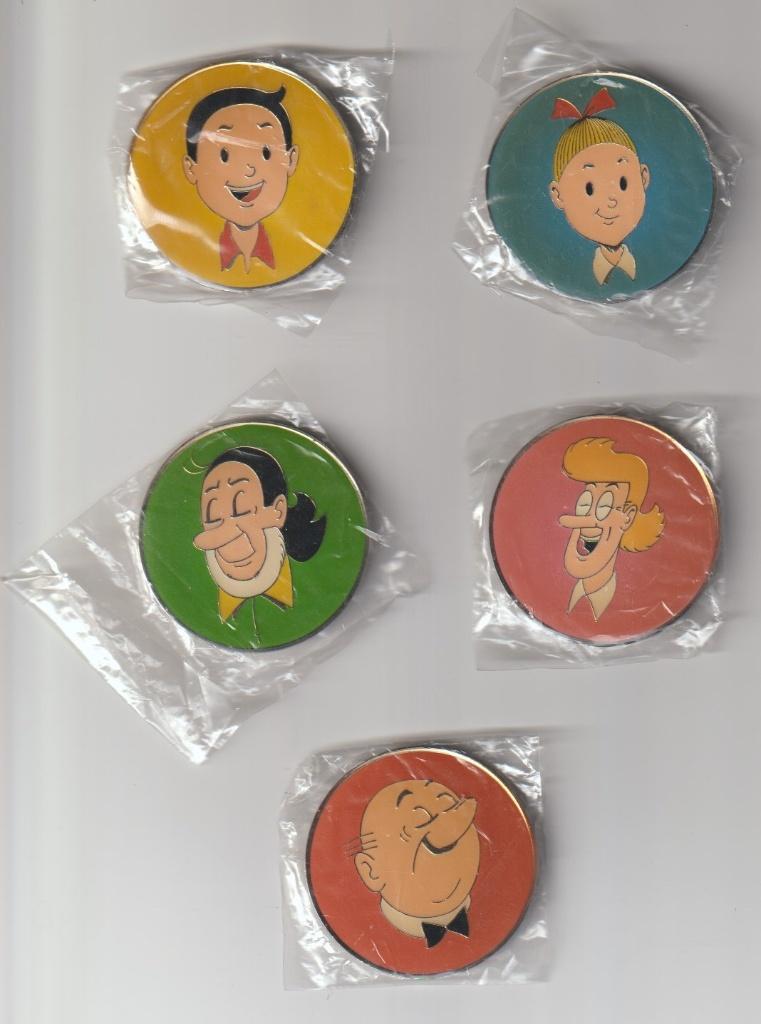 Complete set Suske en Wiske magneten +/- 5,5 cm. 5 x, Ophalen of Verzenden, Nieuw
