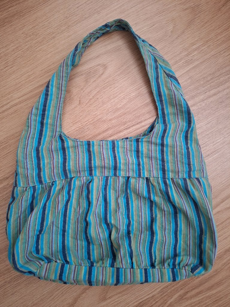 Strand tas - schouder tas - shopper - kleur blauw - ZGAN, Sieraden, Tassen en Uiterlijk, Ophalen, Zo goed als nieuw, Blauw, Schoudertasje