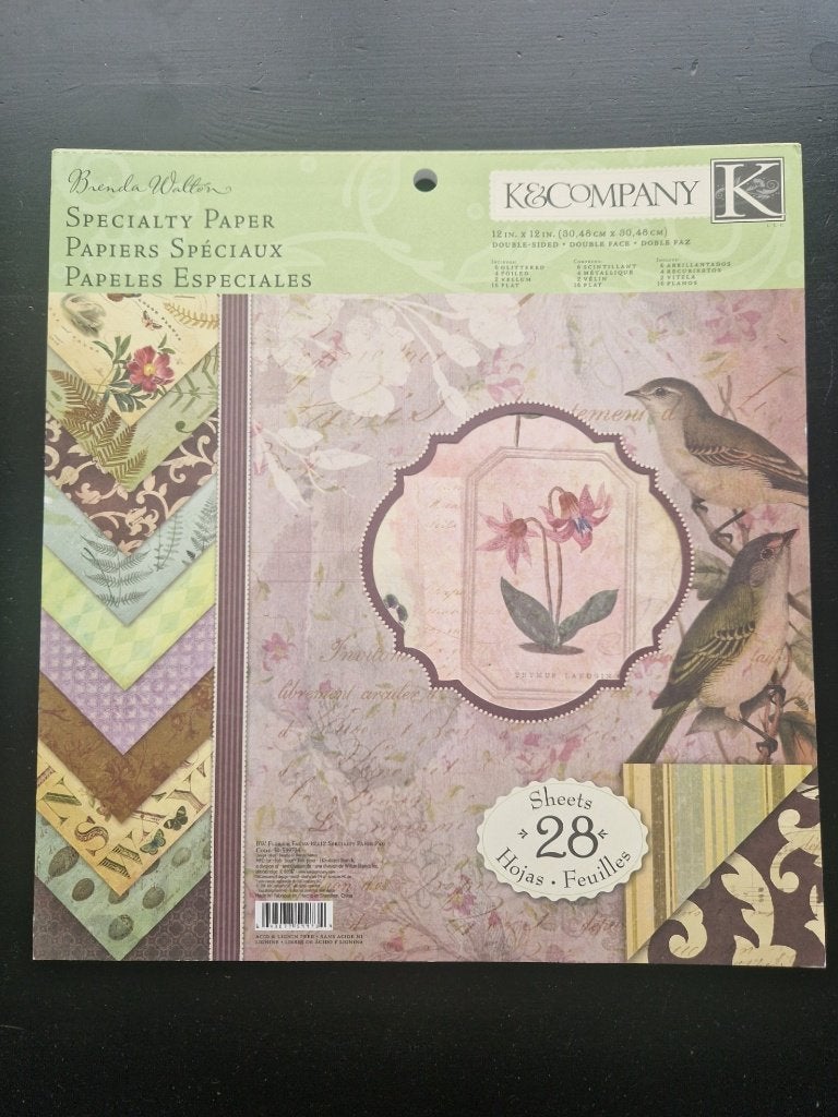 28 bladen voor scrapbooking van K&Company, Hobby en Vrije tijd, Scrapbooking, Ophalen of Verzenden, Nieuw, Papier of Karton, Overige merken