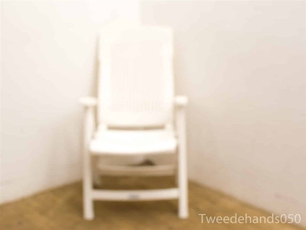 2 tuinstoelen 20335, Kunststof, Gebruikt, Wit, Ophalen of Verzenden