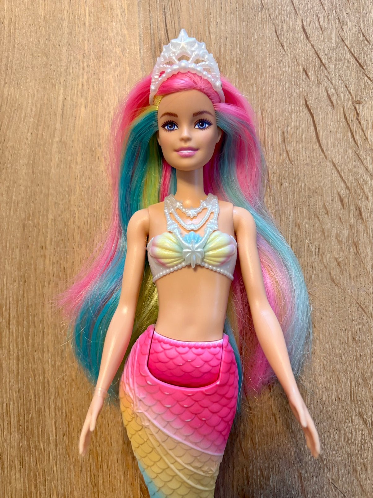 Barbie Zeemeermin Color Change Dreamtopia met Regenbooghaar, Ophalen of Verzenden, Zo goed als nieuw, Barbie