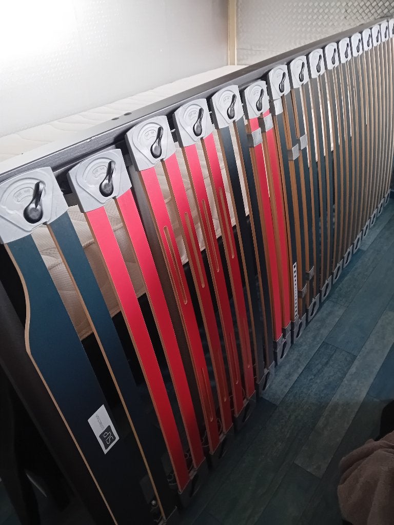 lattenbodem, Huis en Inrichting, Slaapkamer | Bedden, Ophalen, 90 cm, Eenpersoons, Zo goed als nieuw