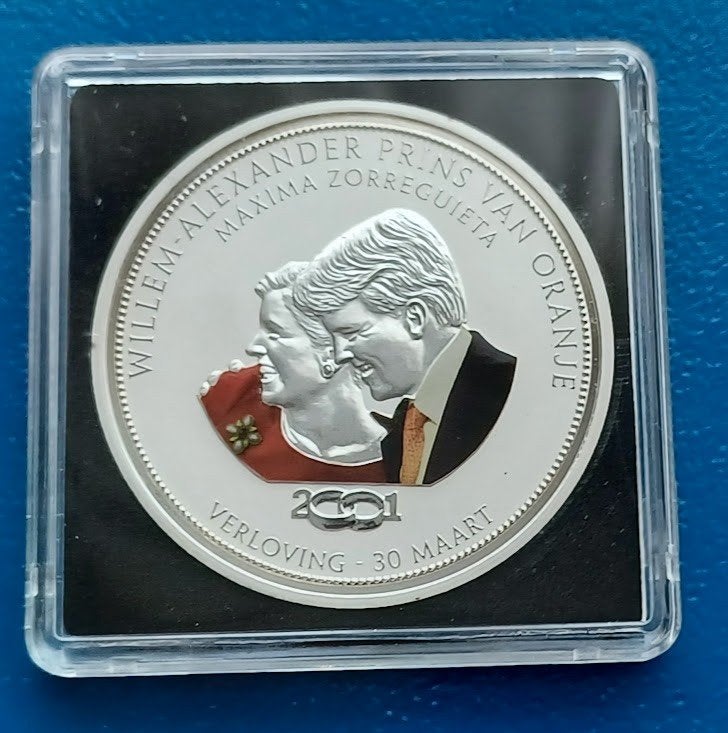 Penning Verloving Prins Willem-Alexander en Máxima - 2001, Verzenden, Overige materialen, Nederland