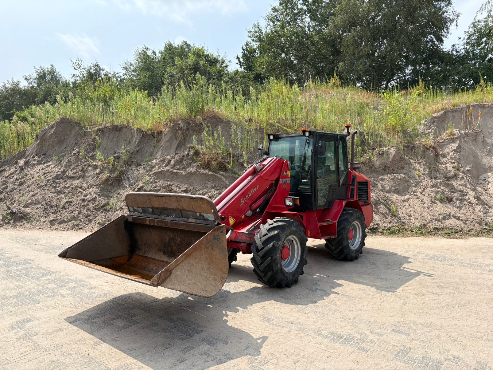 Schäffer 870 T shovel met telescoopgiek, bak + lepels en T, Ophalen, Overige, NB, DE