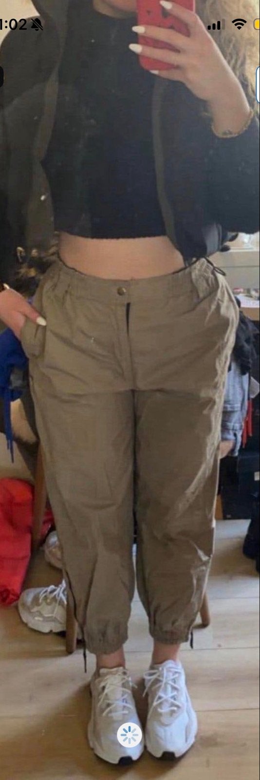 Warme cargo broek / skibroek met voering - Maat 36 (S), Beige, Ophalen of Verzenden, Maat 36 (S), Lang