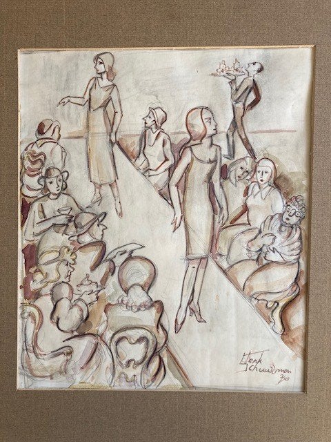 Henk Schuurman '30 - Modeshow/Caféscène, Ophalen of Verzenden