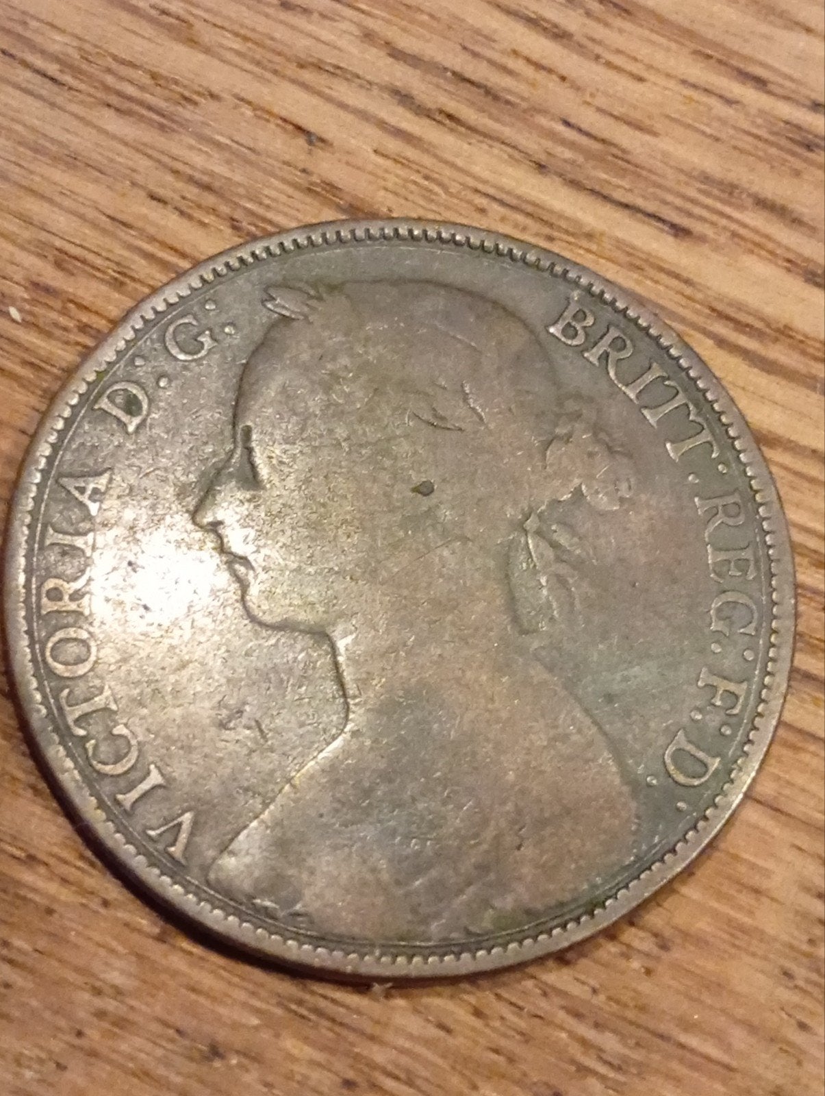 Victoria One Penny Munt 1889, Ophalen of Verzenden, Overige landen, Losse munt