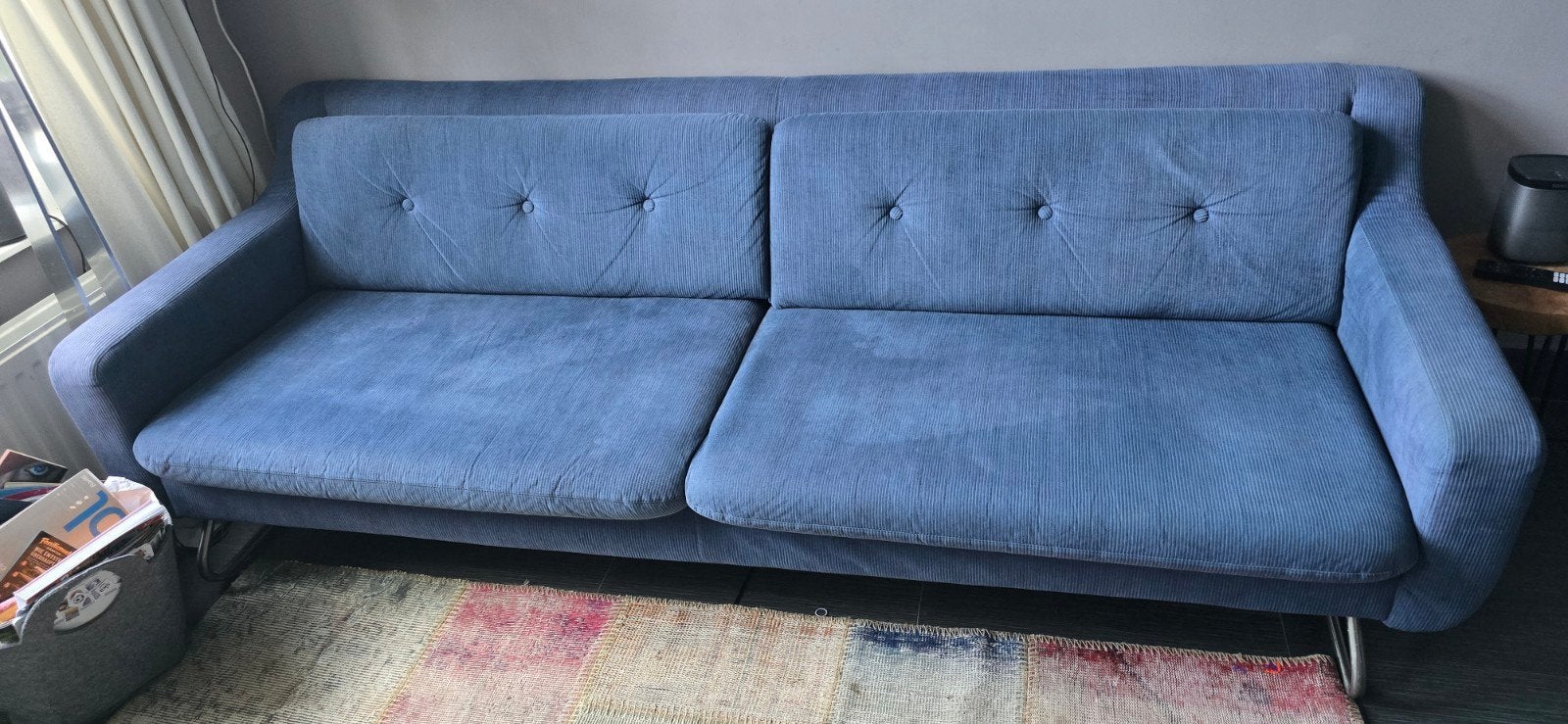 Comfortabele 3-zitsbank, Ophalen, Gebruikt, 75 tot 100 cm, Stof