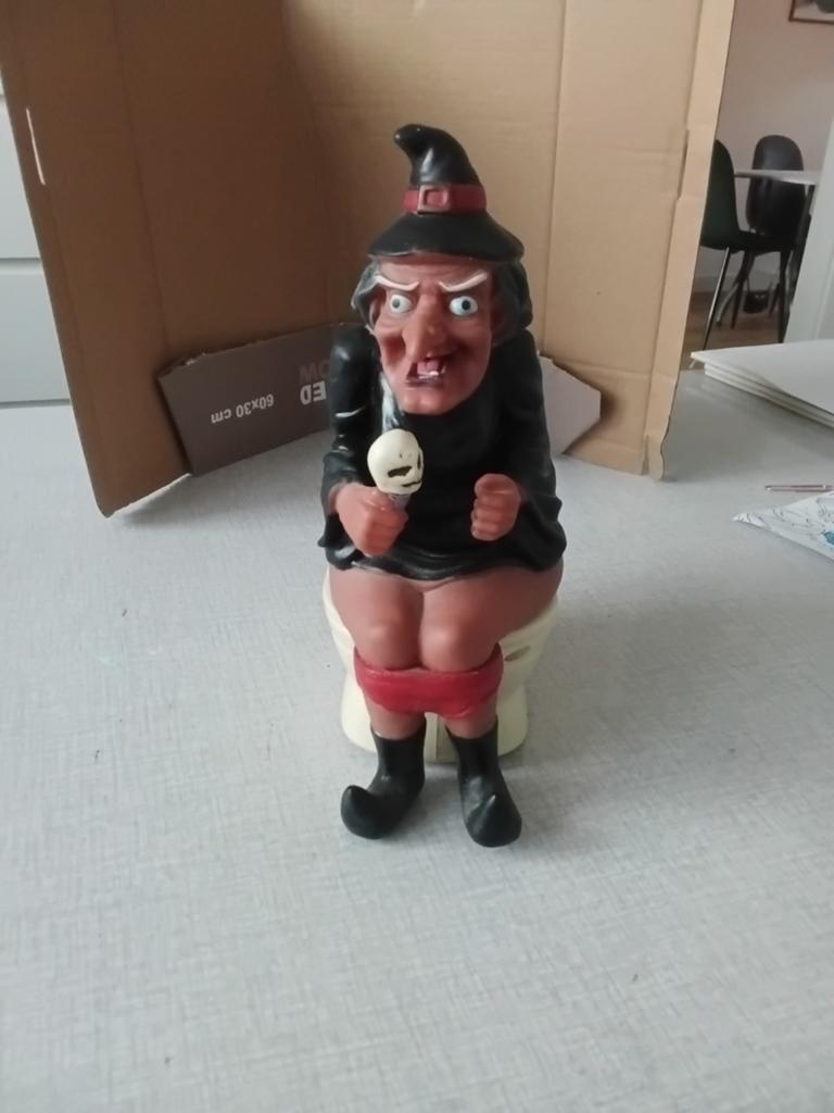 Heks op het toilet,met geluid, Ophalen of Verzenden