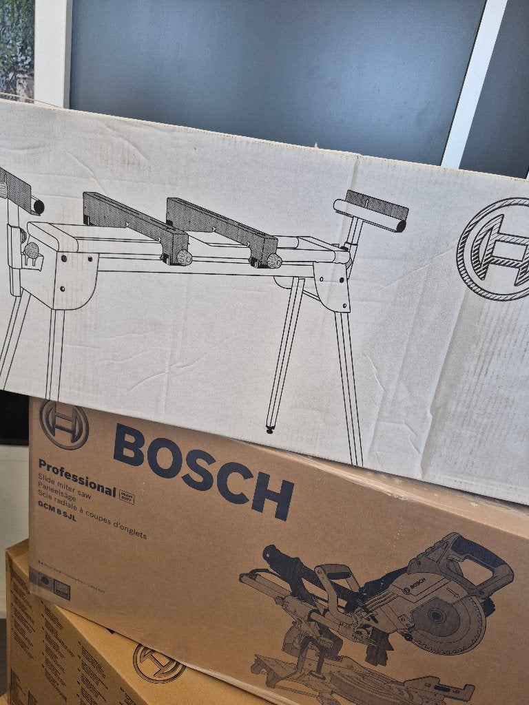 Bosch GCM 8 SJL+GTA2600 onderstel, 70 mm of meer, Nieuw, Ophalen of Verzenden, Afkortzaag