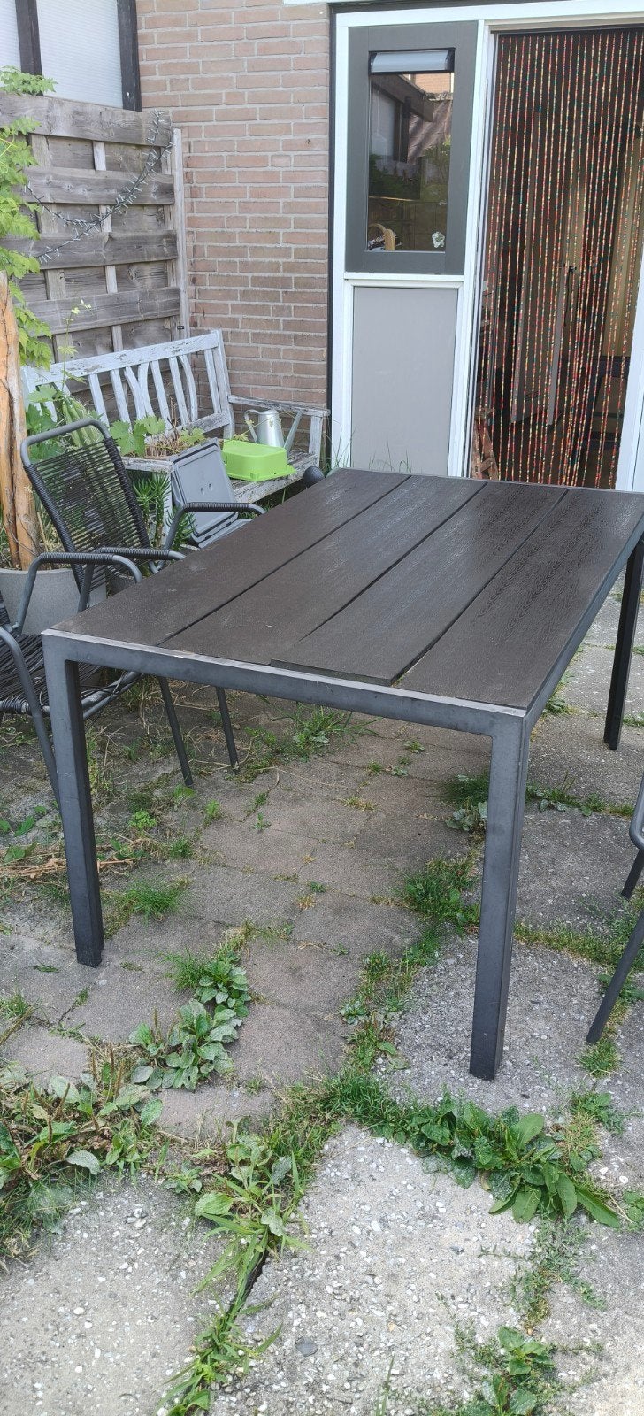 Moet zsm weg! Jutlandia tuinset met 4 stoelen, Ophalen, 4 zitplaatsen, Gebruikt, Aluminium