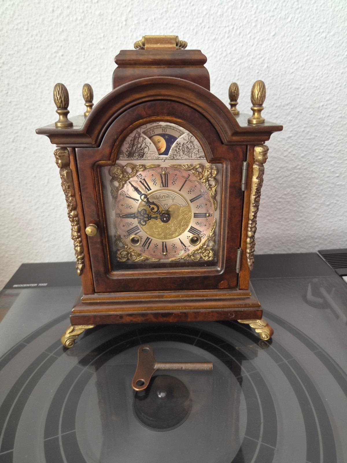 Klassieke Warmink (WUBA) Tafelklok met Maanstand, Ophalen of Verzenden