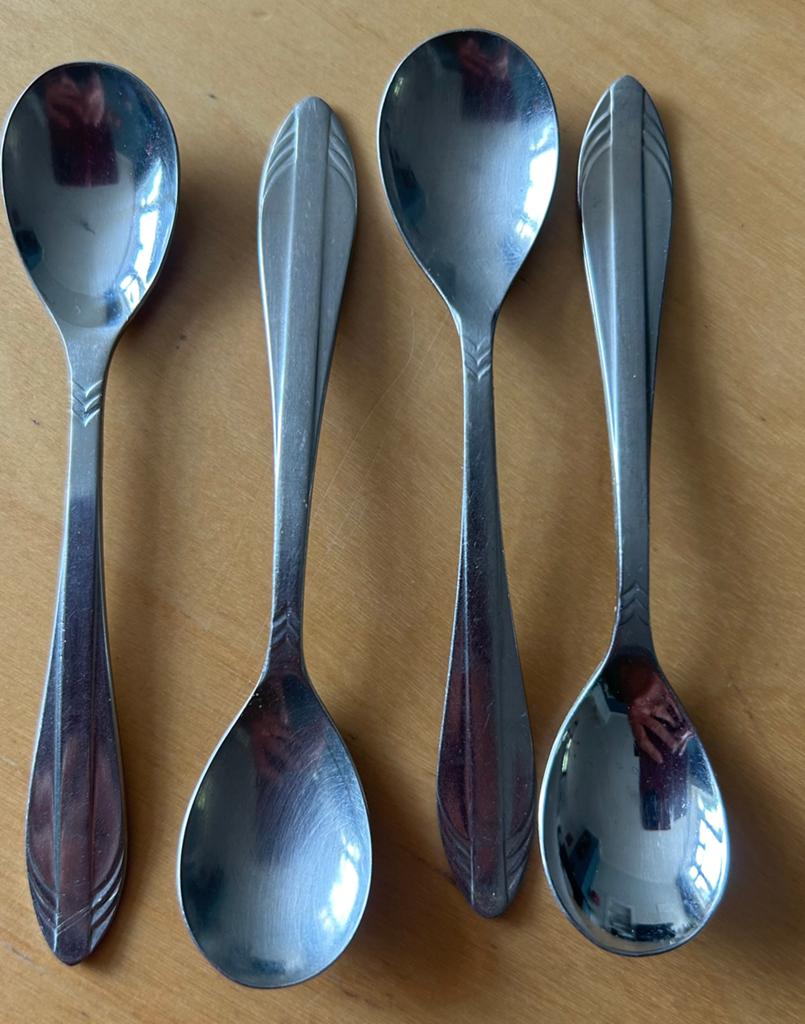 Vier eierlepeltjes Gero 581, Antiek en Kunst, Ophalen of Verzenden