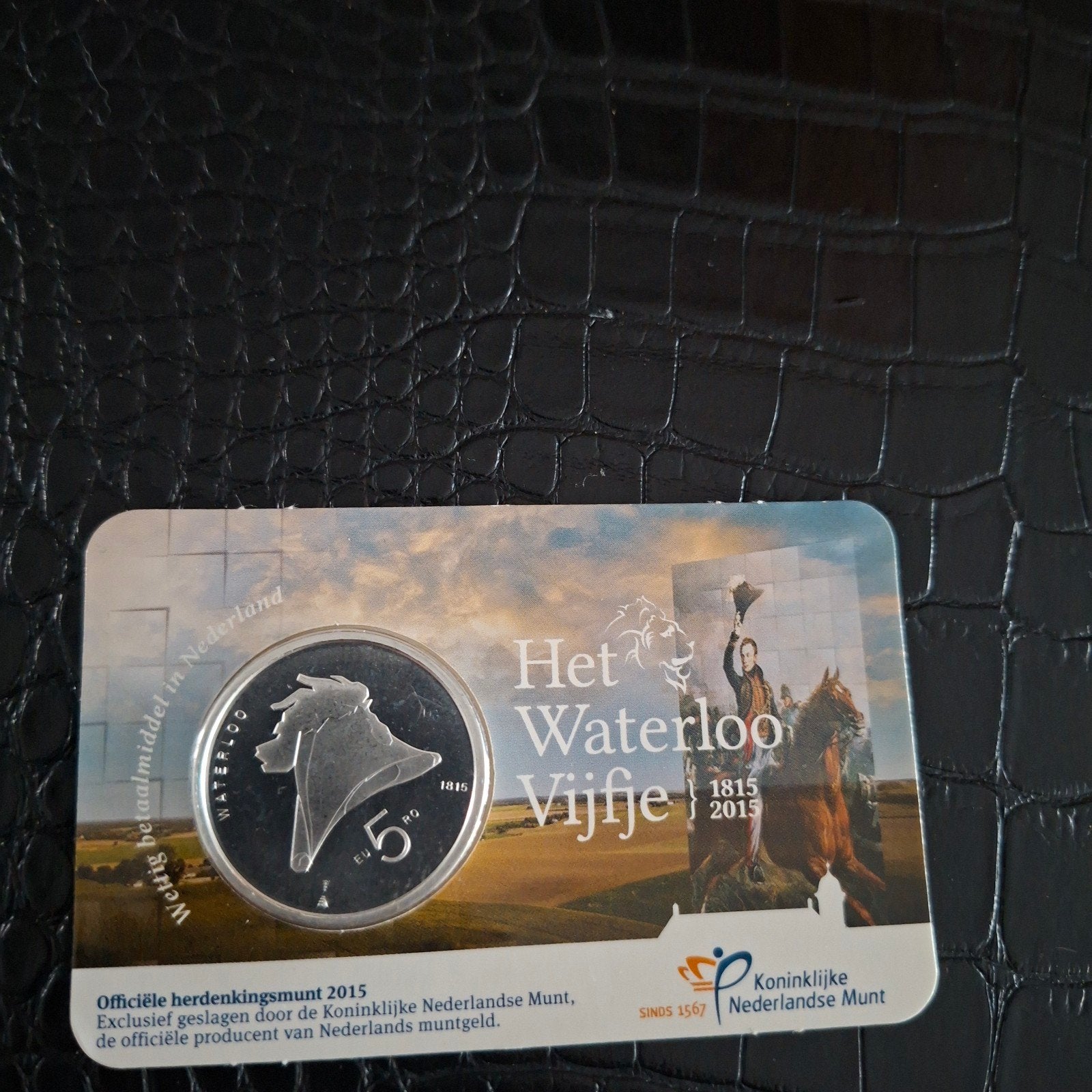 Het Waterloo Vijfje 2015 - Zwaar Verzilverde €5 Munt, Koningin Beatrix, Zilver, Euro's, Ophalen of Verzenden