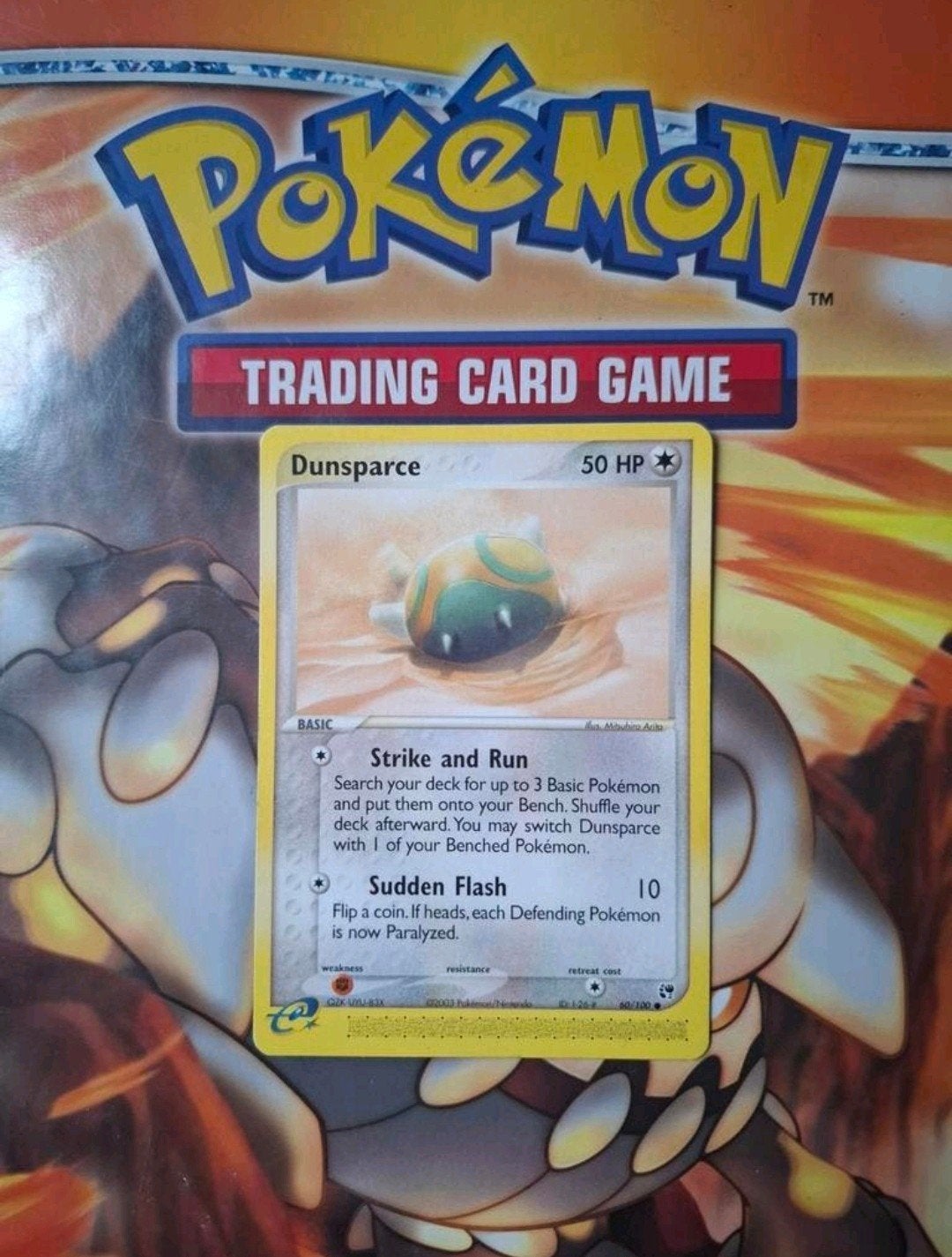 Dunsparce 60/100 Ex Sandstorm pokemon kaart, Ophalen of Verzenden, Gebruikt, Losse kaart