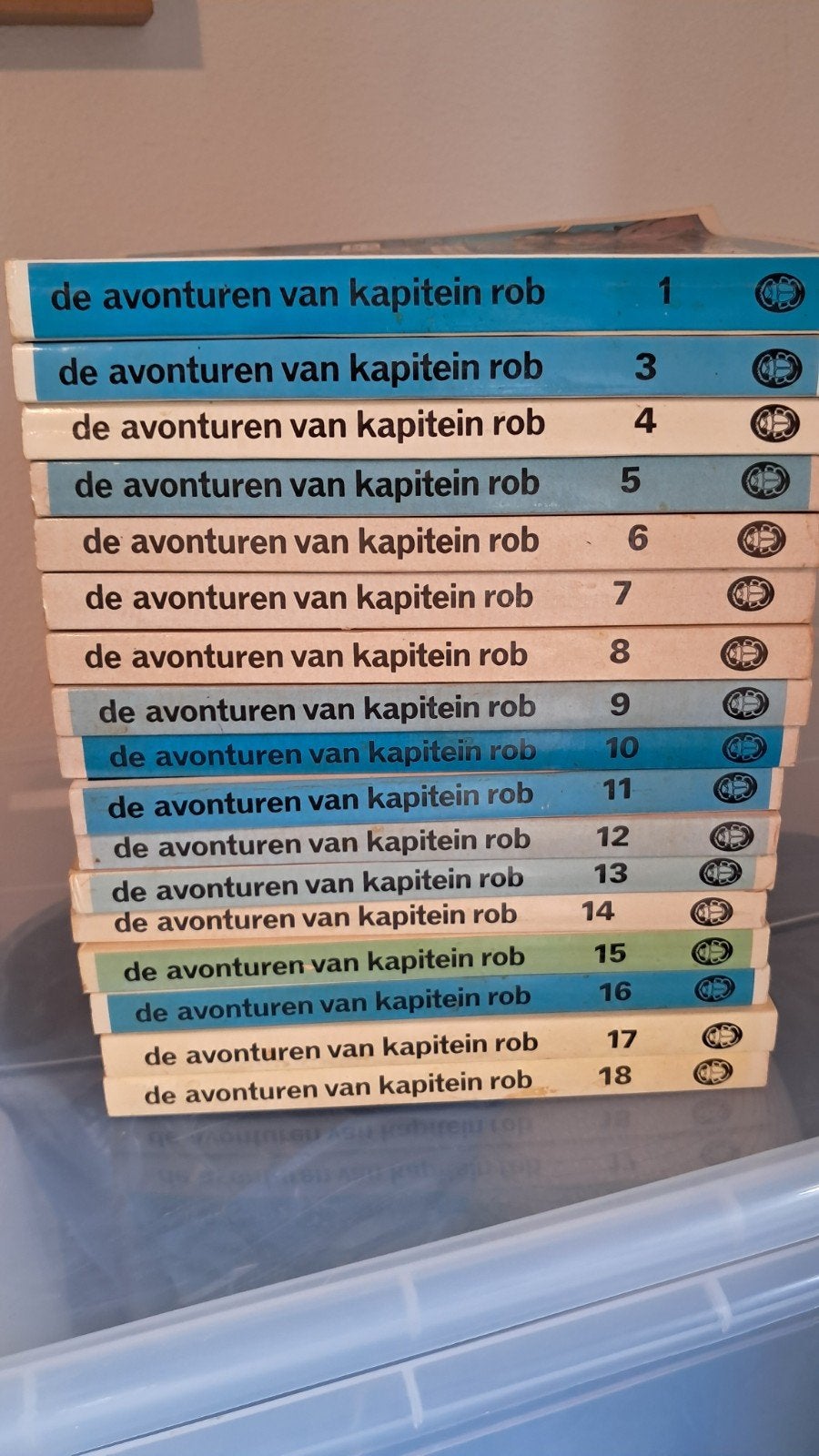 De Avonturen van Kapitein Rob - Deel 1, 3-18 (17 boeken), Ophalen of Verzenden, Gelezen, Pieter Kuhn, Nederland