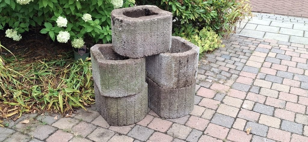 stapelbare bloembakken, Tuin en Terras, Ophalen, Gebruikt, Minder dan 30 cm, Rond