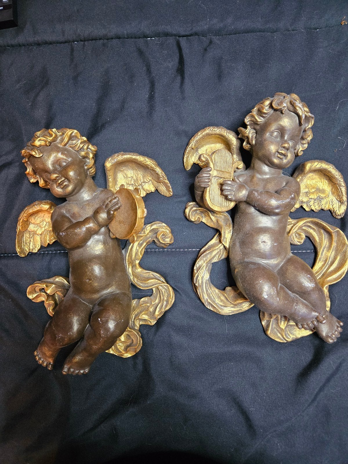 2 cherubijn Vintage Engelen Wanddecoratie, Ophalen of Verzenden