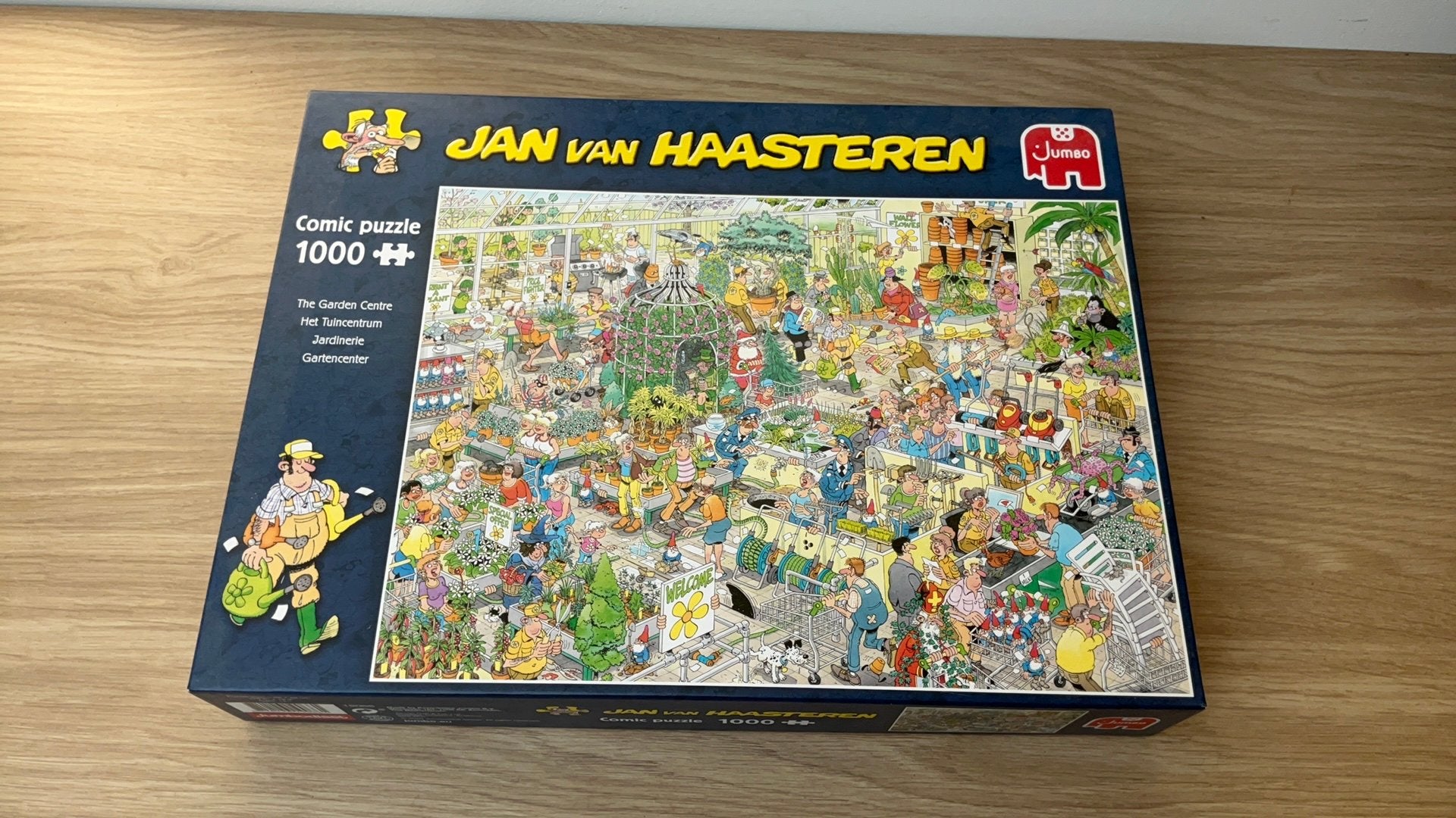 Jan van Haasteren puzzel 1000 stukjes The garden centre, Ophalen of Verzenden, 500 t/m 1500 stukjes, Zo goed als nieuw