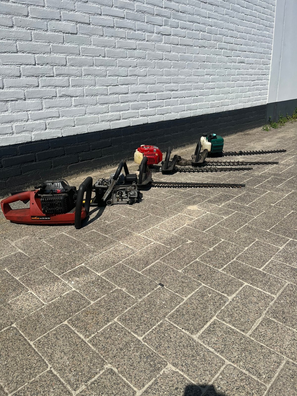 Grote patrij bosmaaiers bladblazers hegenscharen, Tuin en Terras, Bosmaaiers, Ophalen, Gebruikt, Benzine