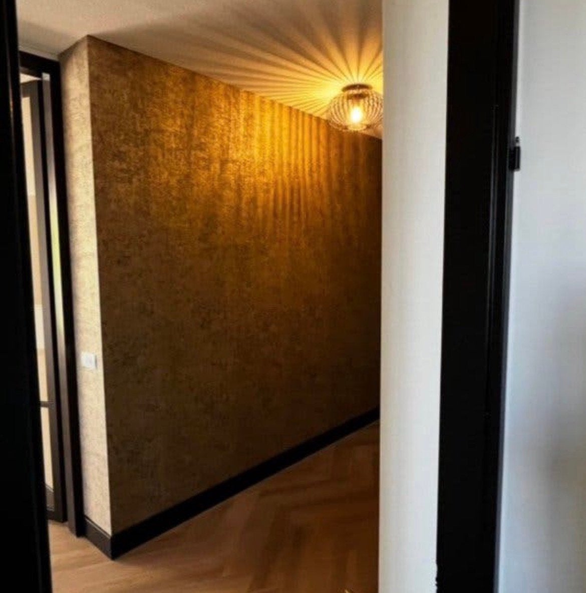 19 meter luxe behang goud, Ophalen, Zo goed als nieuw, Tapijt