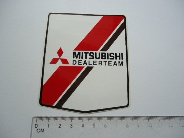 sticker oud MITSUBISHI DEALER Team rally autocross autosport, Verzenden, Zo goed als nieuw, Bedrijf of Vereniging