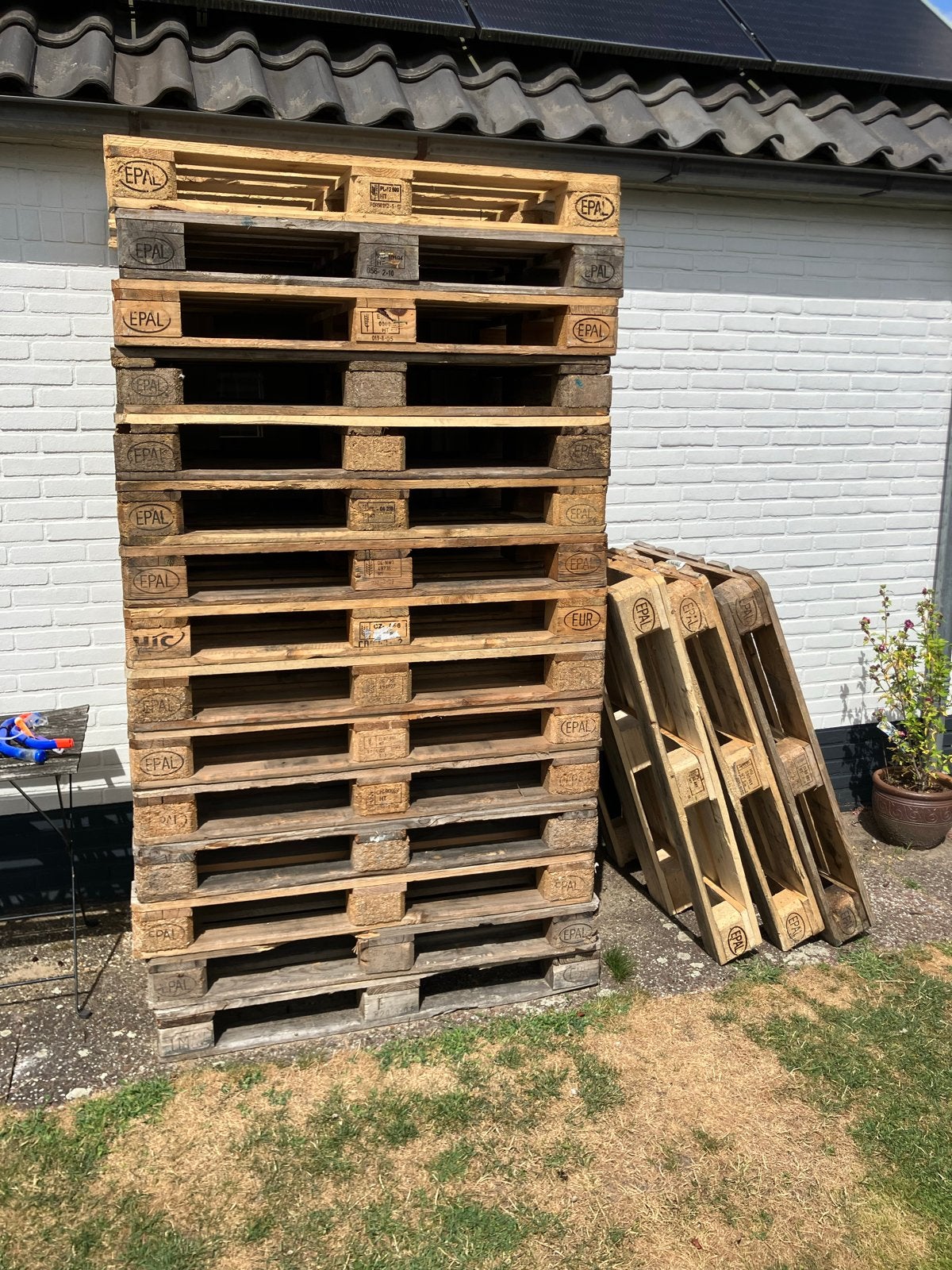 18 Gebruikte Europallets -Ideaal voor transport of decoratie, Doe-het-zelf en Verbouw, Kratten en Dozen, Ophalen, Gebruikt, 100 cm of meer