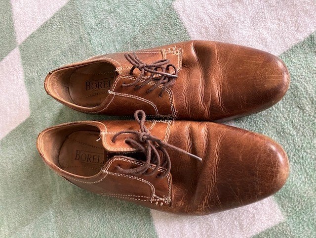 Borelli schoenen maat 42 bruin leer, Kleding | Heren, Borelli, Bruin, Overige typen, Ophalen of Verzenden