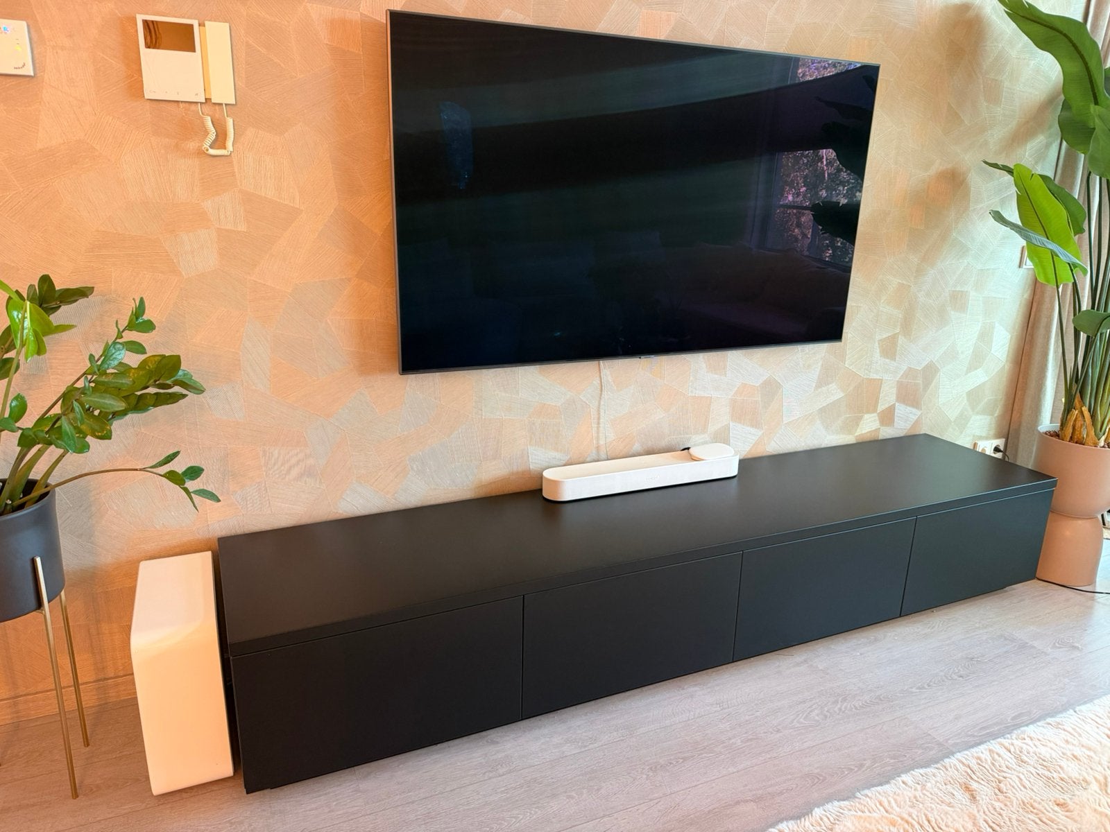 Zen Lifestyle Tv dressoir 240cm breed zwart, Ophalen, Gebruikt, 200 cm of meer, Minder dan 100 cm