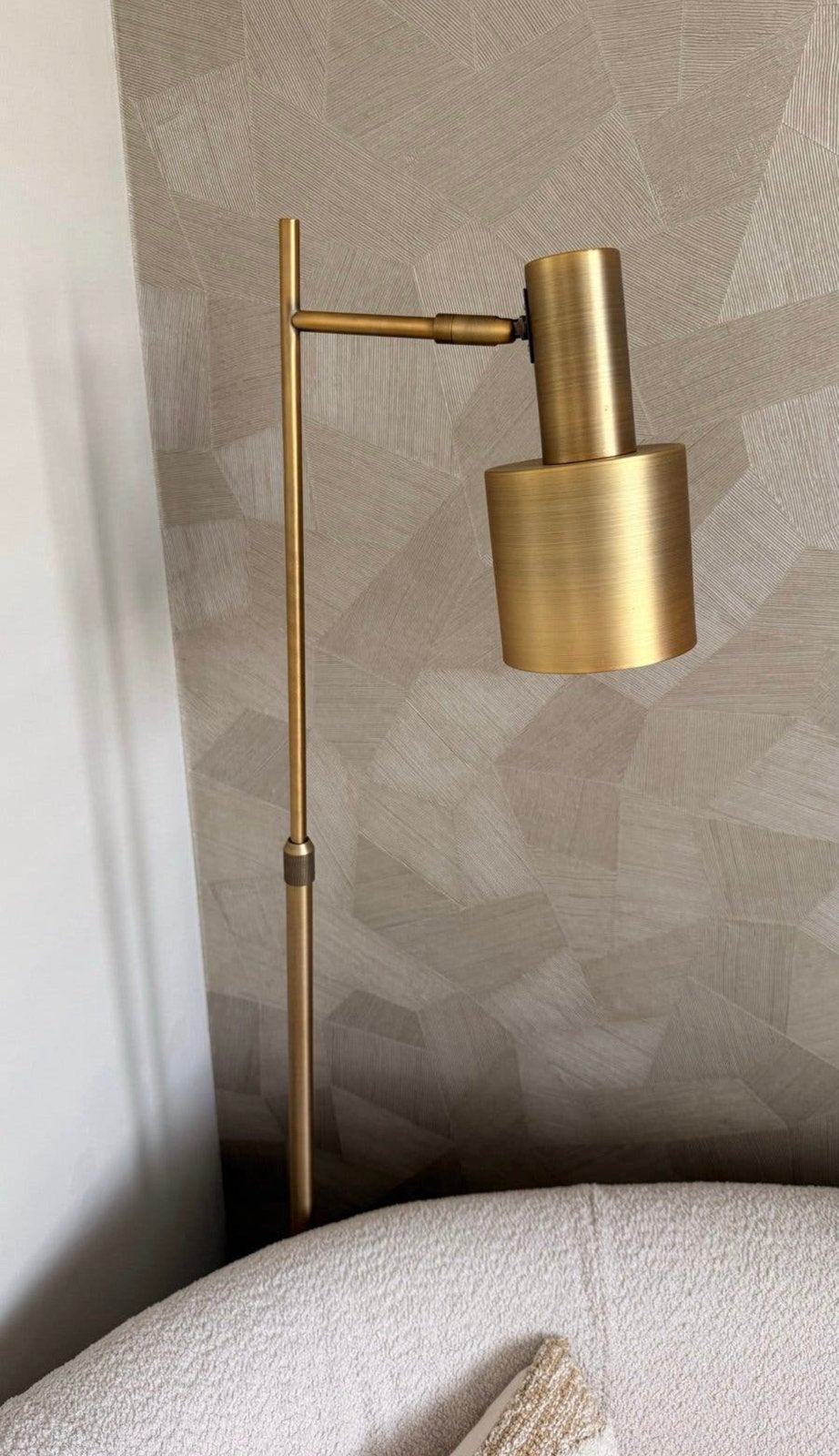 KARWEI vloerlamp Nordin messing - Stijlvolle leeslamp, Zo goed als nieuw, Metaal, Modern, 150 tot 200 cm