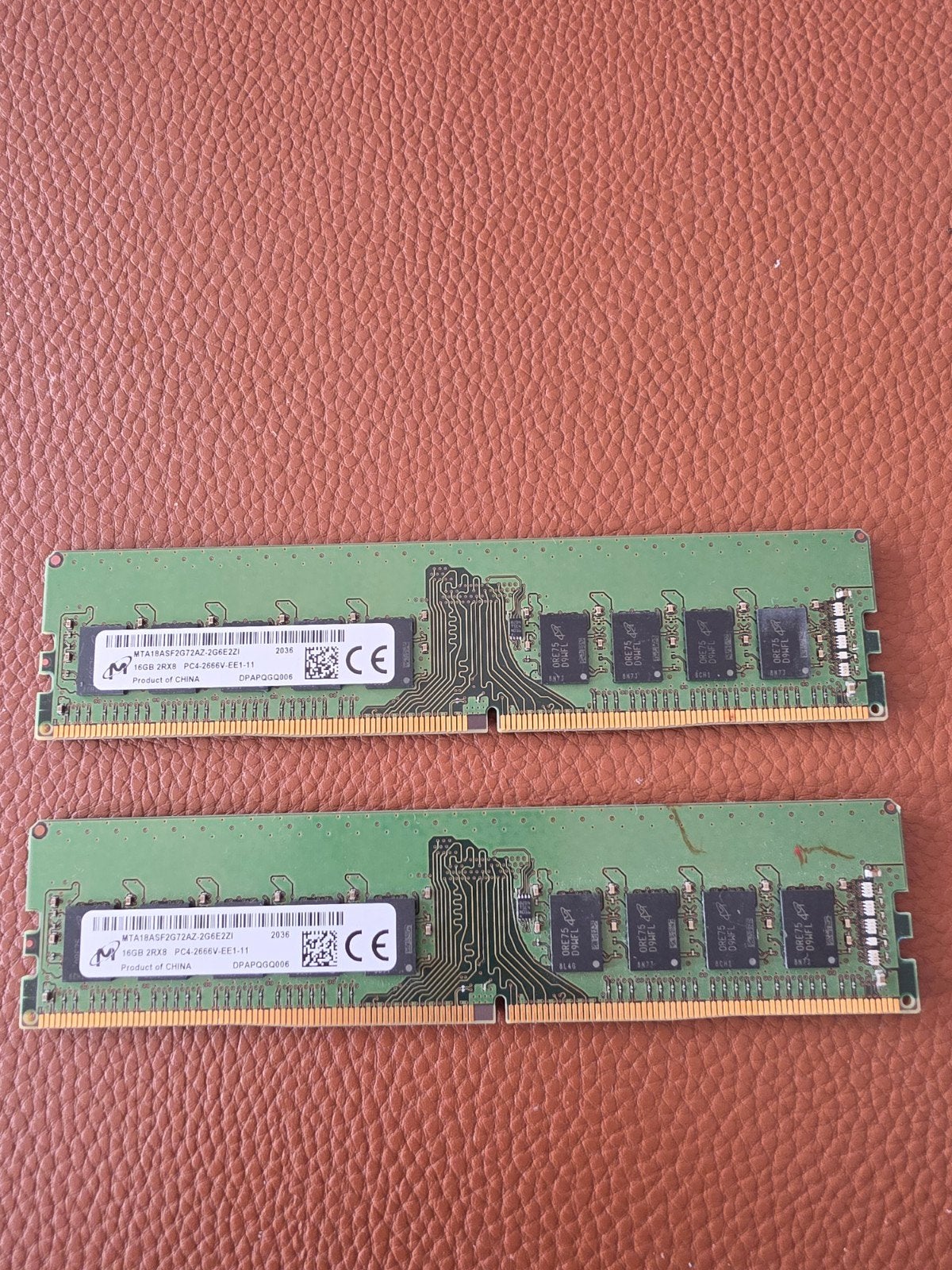 16GB DDR4 RAM PC4-2666V-EE1-11 (2 stuks) server, Computers en Software, RAM geheugen, Server, DDR4, Ophalen of Verzenden, Zo goed als nieuw