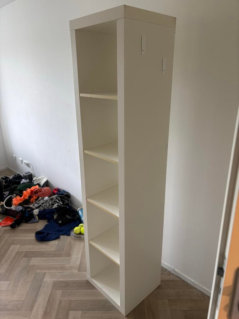 Witte kast, Huis en Inrichting, Kasten | Kledingkasten, Ophalen, Gebruikt, 25 tot 50 cm, 50 tot 100 cm